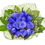 12 roses bleues